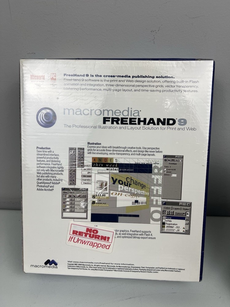 Macromedia Freehand 9 Education Edition New