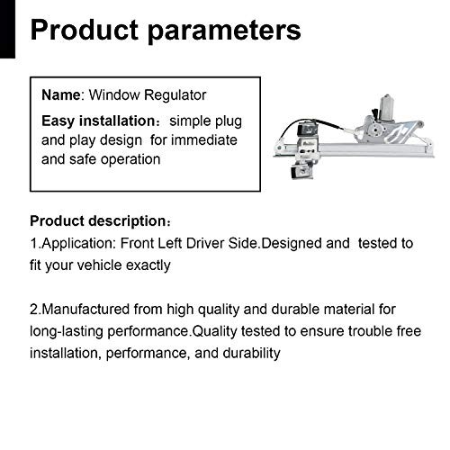 741-762 Front Driver Side Window Regulator with Motor Fit for 2000 2001 2002