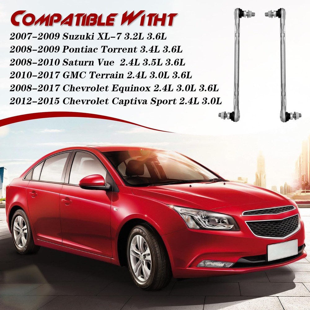 Front Stabilizer Sway Bar End Link, Compatible with Chevy Equinox, Captiva Sp...