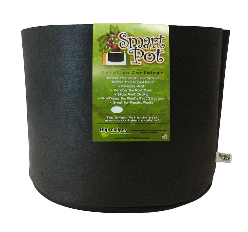 Smart Pots 200-Gallon Smart Pot Soft-Sided Container Black 10200