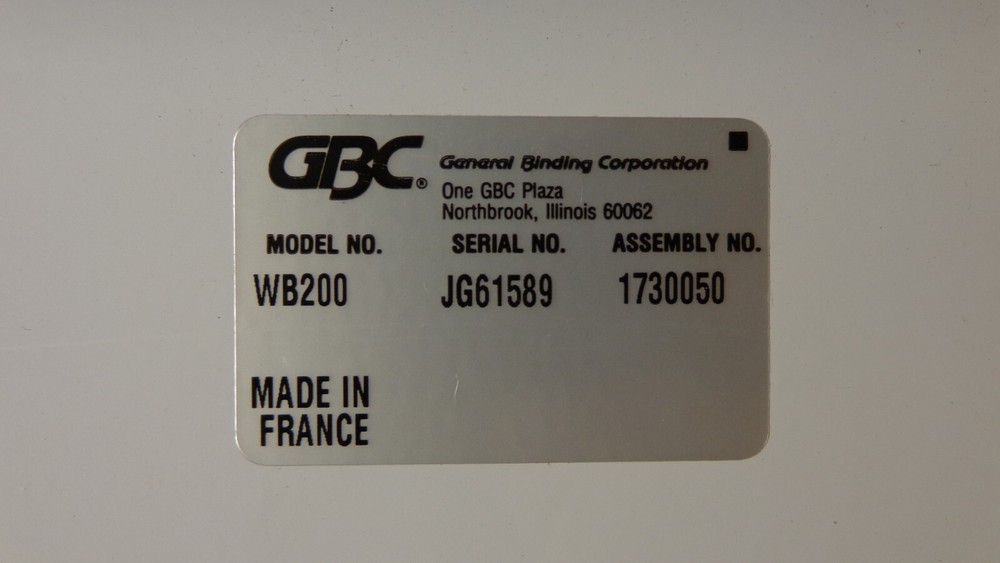 GBC Binding Machine WB200 1730050