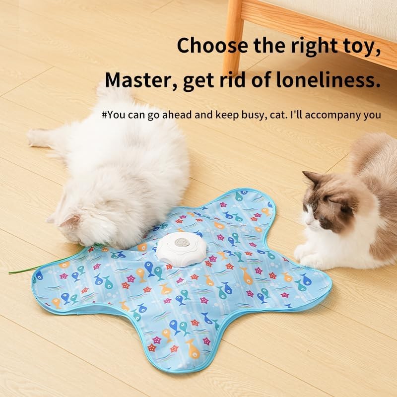 Touch-Activated Cat Toy: 3 Modes, Random Motion, Hidden Feather & Squeak