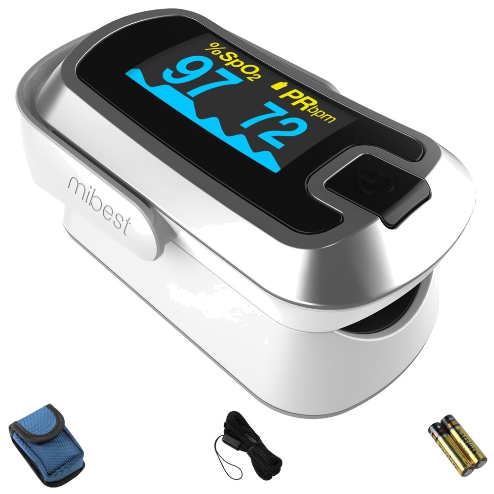 Portable Finger Pulse Oximeter - Easy One Button Operation