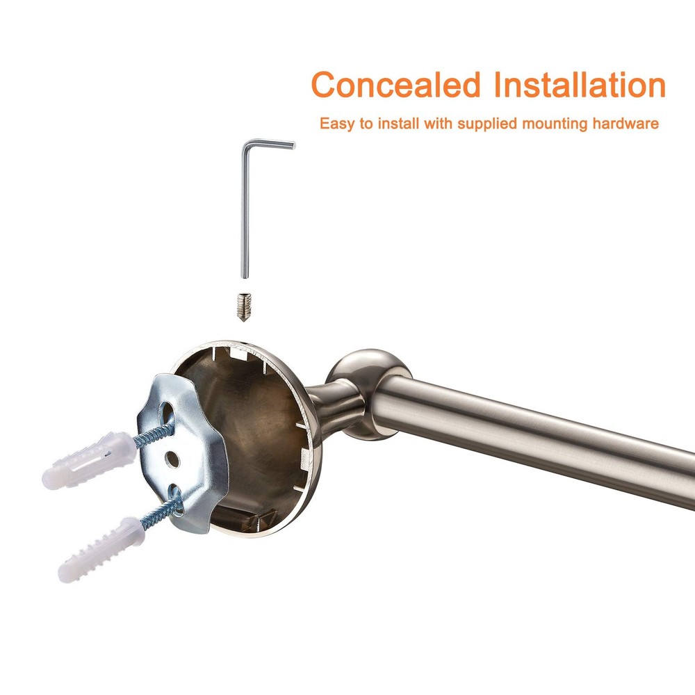 BGL Bathroom Accessory Set, Brushed Nickel Adjustable