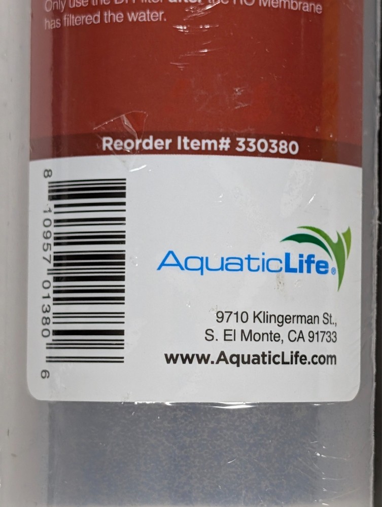 AquaticLife RO/DI Water Filter Set Carbon Block + Deionization Twist-In 10"