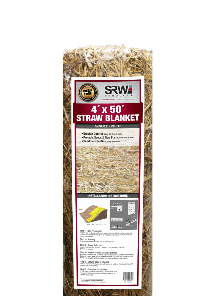 SRW 4x50 Single Sided Erosion Straw Blanket