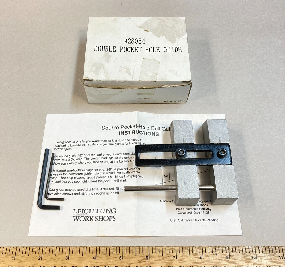 Leichtung Workshops Double Pocket Hole Drill Guide #28084