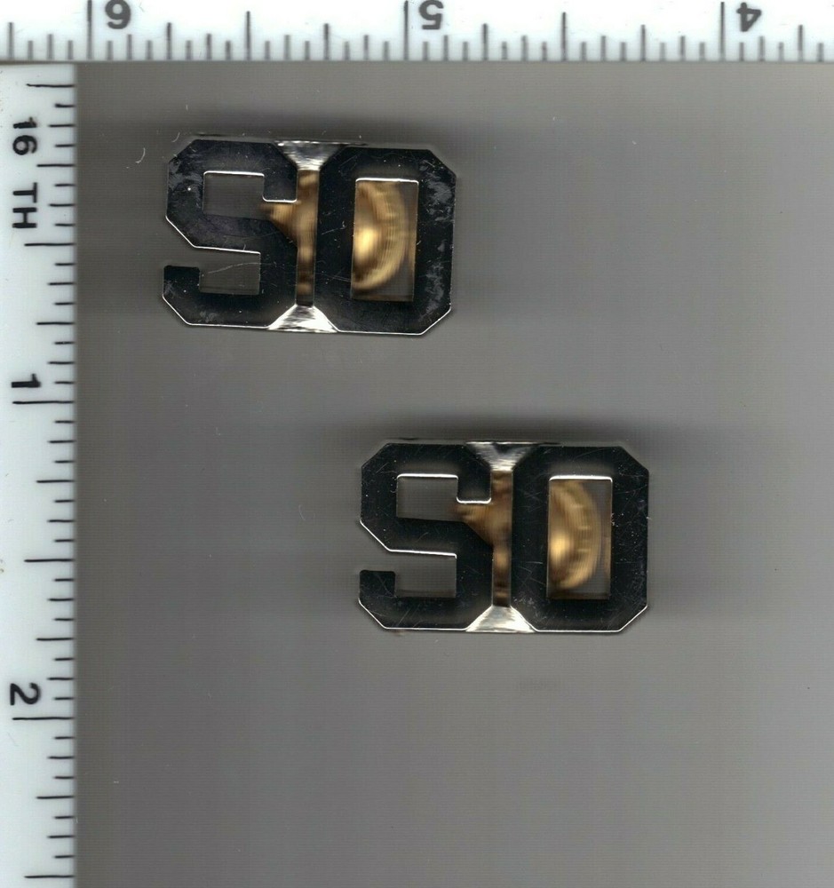 Security Officer  "SO"  Silver Color  Collar Brass