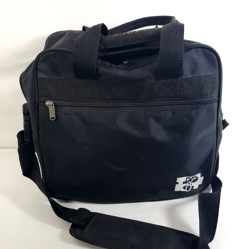Tool Kit Single Ball Bowling Bag Black With Shoulder Strap Zip Closure