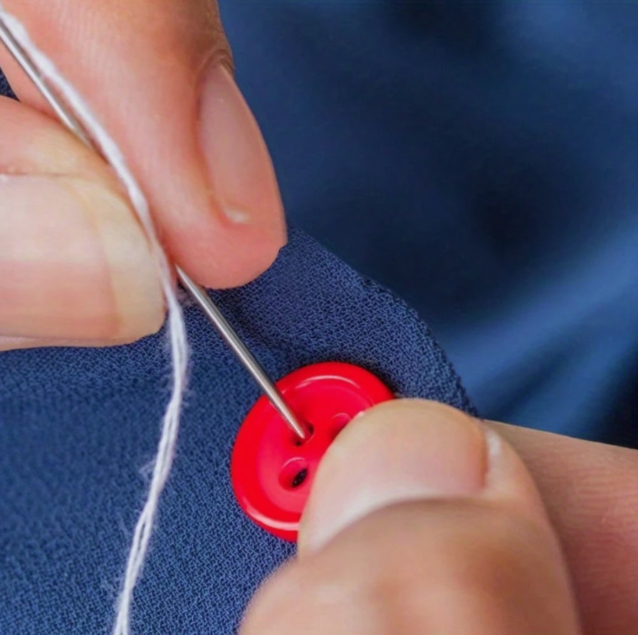 1pc 12‑Pack Self‑Threading Sewing Needles – Easy Thread, Assorted Sizes - NEW