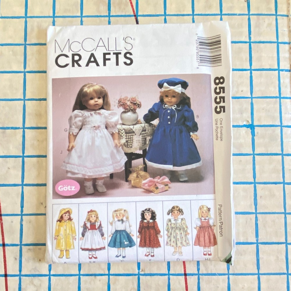 Uncut Pattern Clothes Pattern for 18" Doll McCalls 8555