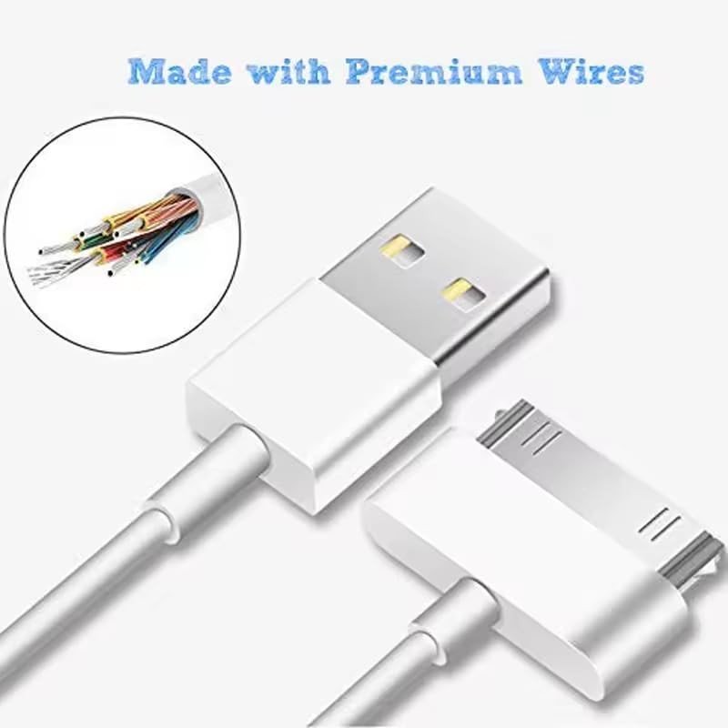 Cable for iPhone 4s, 30-Pin USB Charging and Sync Dock 1 meter