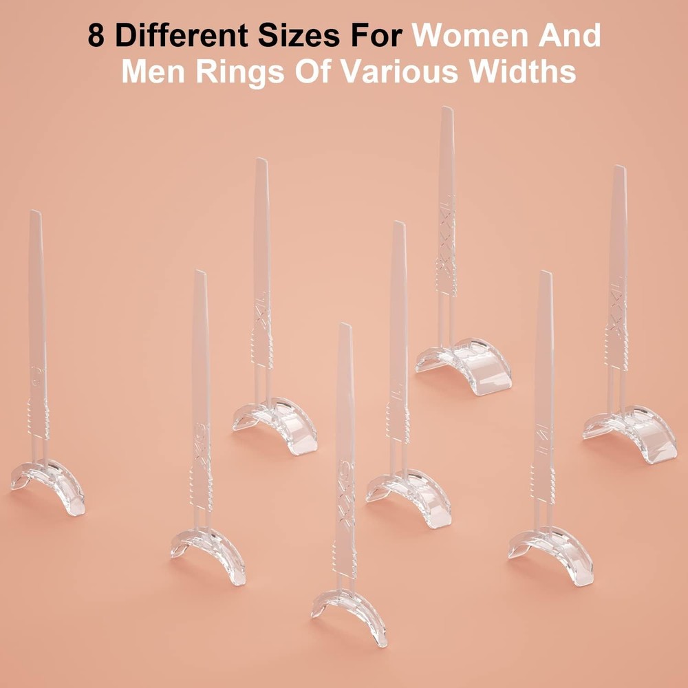 Ring Sizer Adjuster for Loose Rings, 16 Pack 8 Sizes Silicone Invisible Ring...