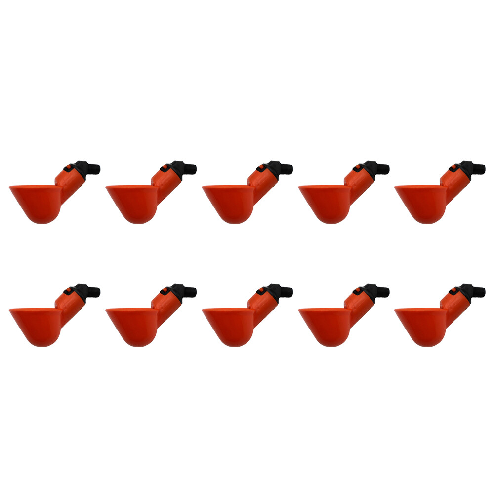 10 Pack Poultry Plastic Automatic Drinker Water Drinking Cups For Chicken Hen