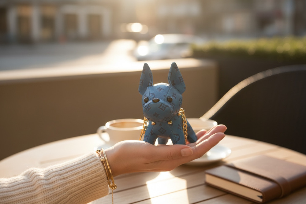 Luxury Dog KeyChain - Bulldog