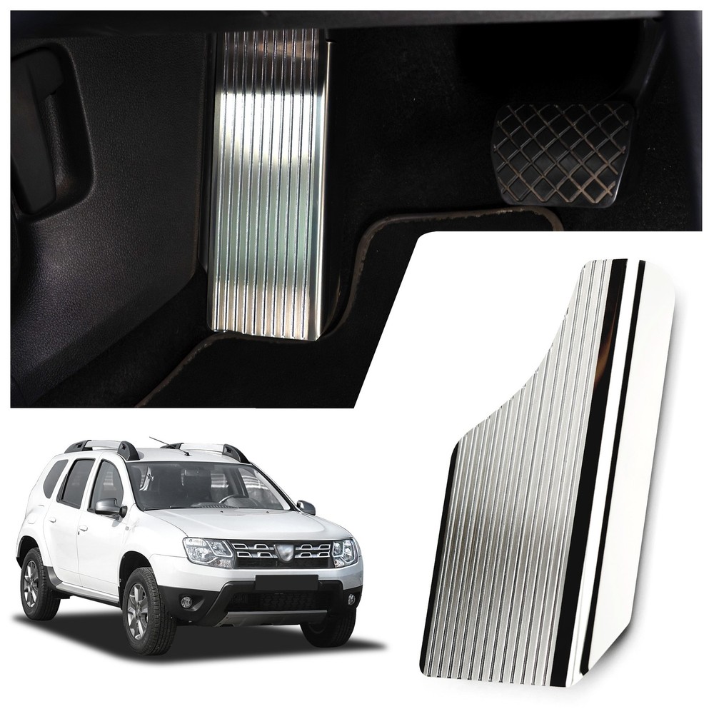 Footrest Plate for Dacia Duster I (HS) FL 2013-2017 Brushed Silver