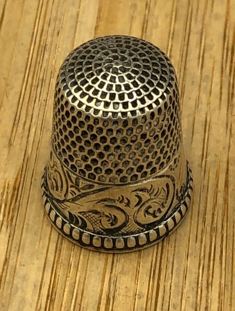 Vintage Sterling Silver Thimble, size 10
