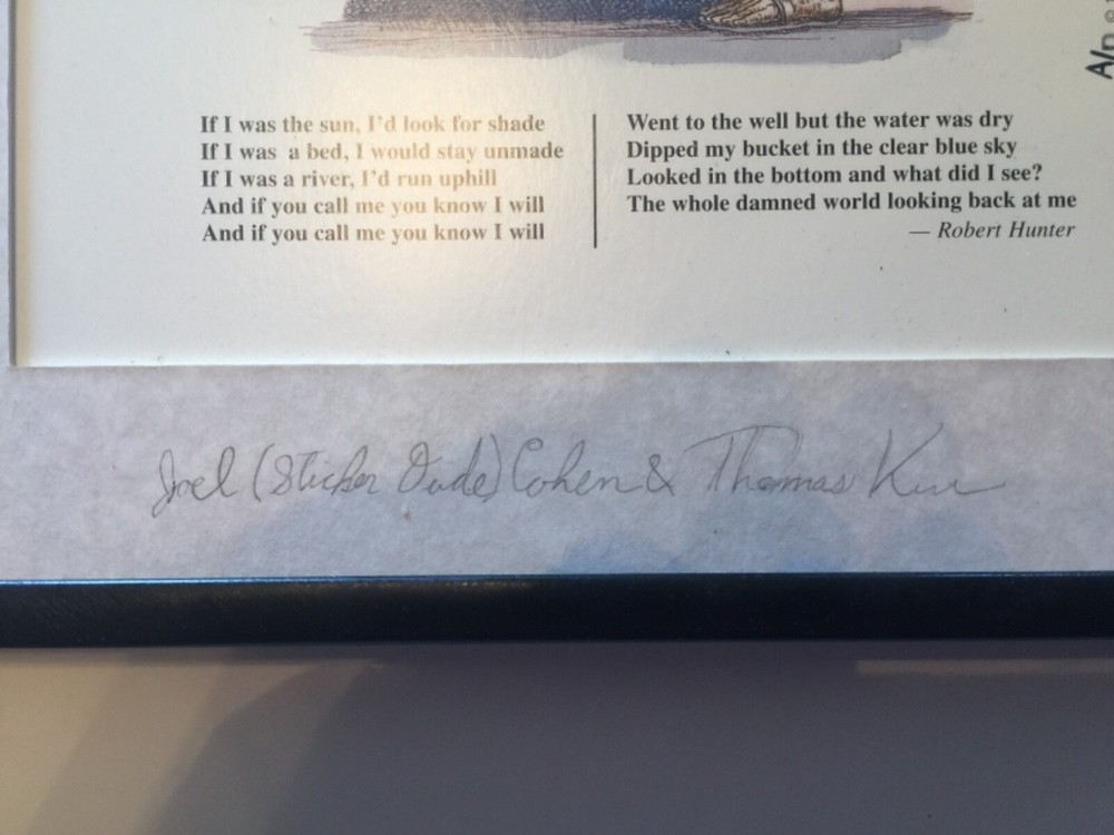 Grateful Dead signed Liberty Notebook framed