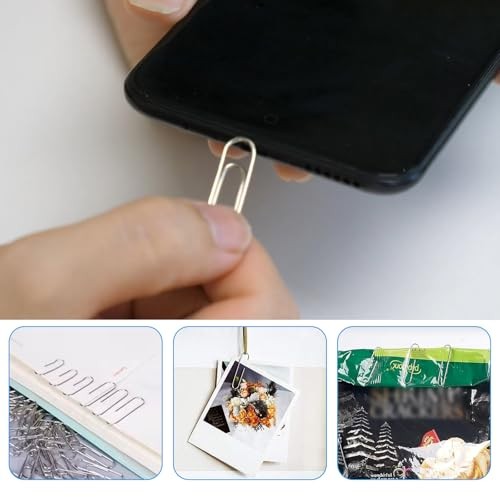 Binder and Paper Clips Set, 340 pcs Assorted Sizes in Container Black&silver