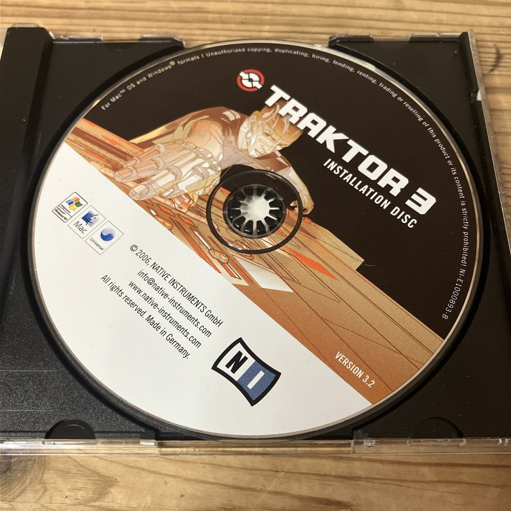 Traktor 3 installation CD Windows XP / Mac OS X Native Instruments