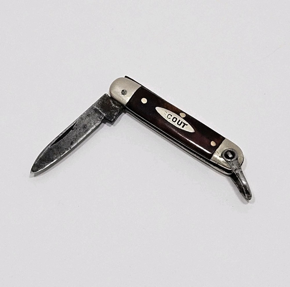 Mini Scout Foldable Pocket Knife Rare (Needs Sharpening And Rust Removed)