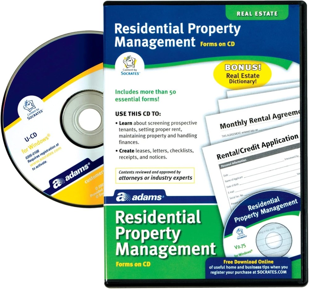 Residential Property Management Forms on CD – Landlord Templates & Checklists