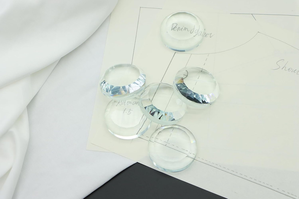6-Pack Crystal Glass Pattern Weights for Sewing - Fabric Weights for Precision D