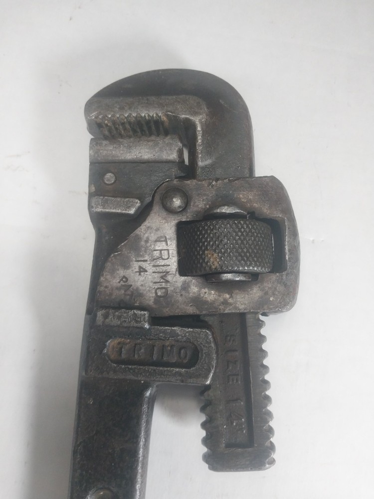 Trimo 14 Pipe Wrench Vintage Drop Forged Tool