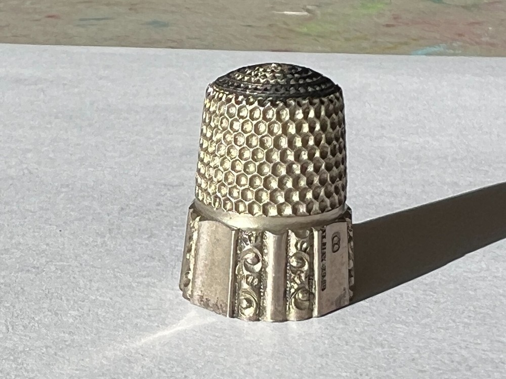 Antique Sterling Simons Dated 1889 Thimble
