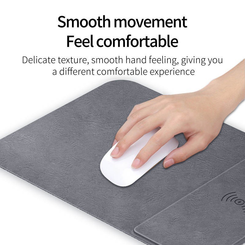 Wireless Charging iPhone and Android Folding Mouse Pad & Stand, 15W Charging