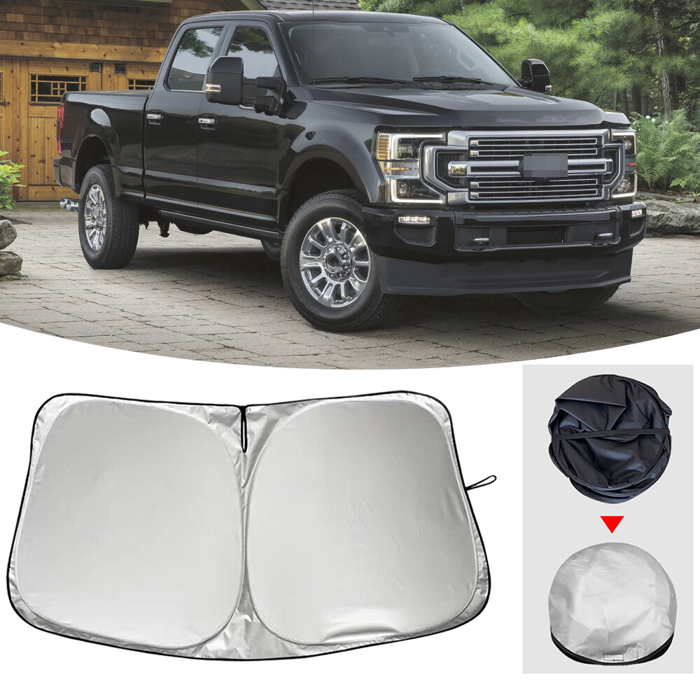 For Ford F250 2018 Windshield Sun Shade Front Window Cover Car Visor Foldable