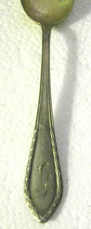 GERMAN ANTIQUE SOLID SILVER GORGEOUS SMALL TEA SPOONS 11 CM (4.4") (64.5 GRAMS)