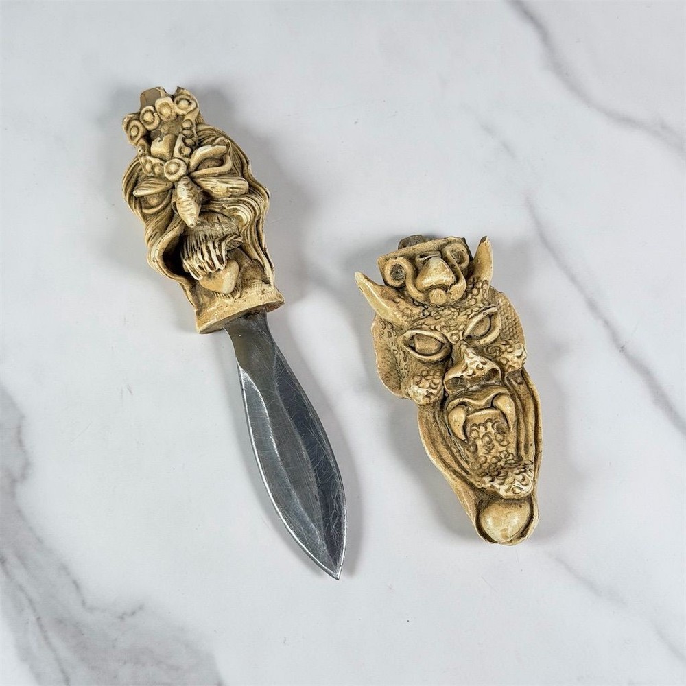 Tramontina Decorative Knife with Ornate Handle & Sheath Multi-Color