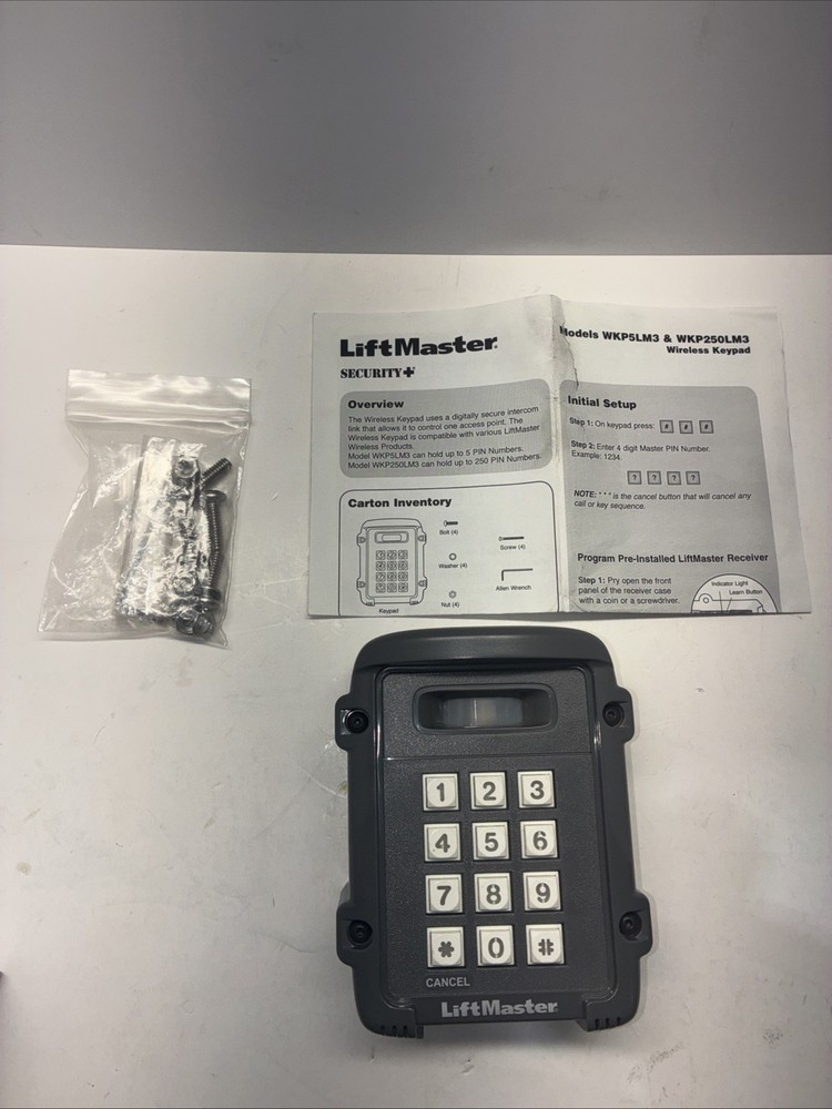 LiftMaster Wireless Keypad WKP250 LM 250 Code Capacity