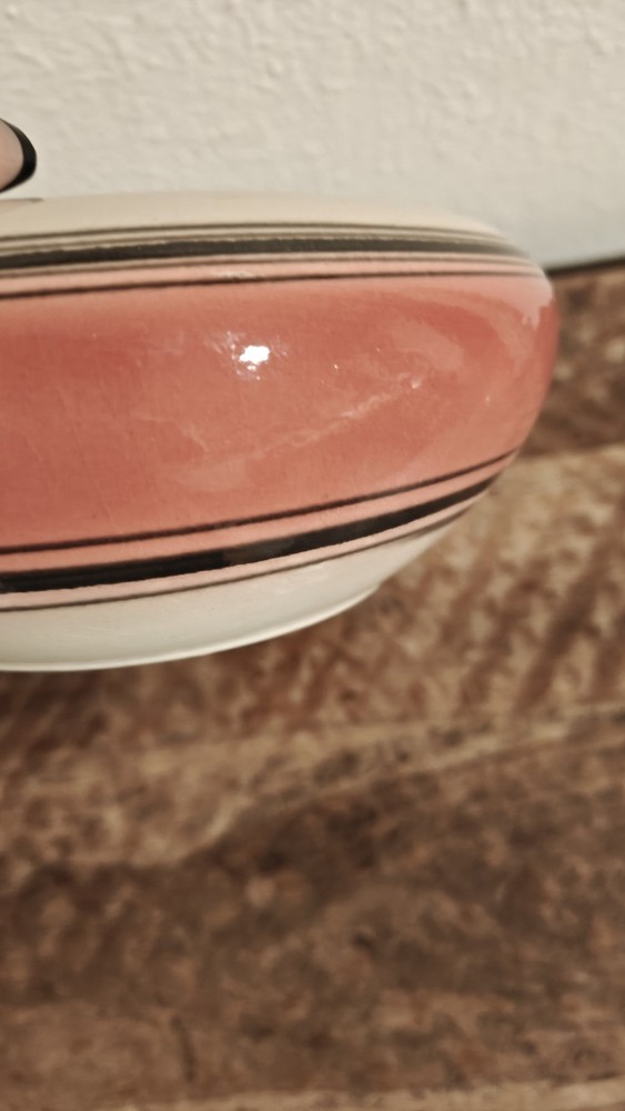 Vintage Flying eagle Planter Ceramic Eagle Stamped Pink Ivory