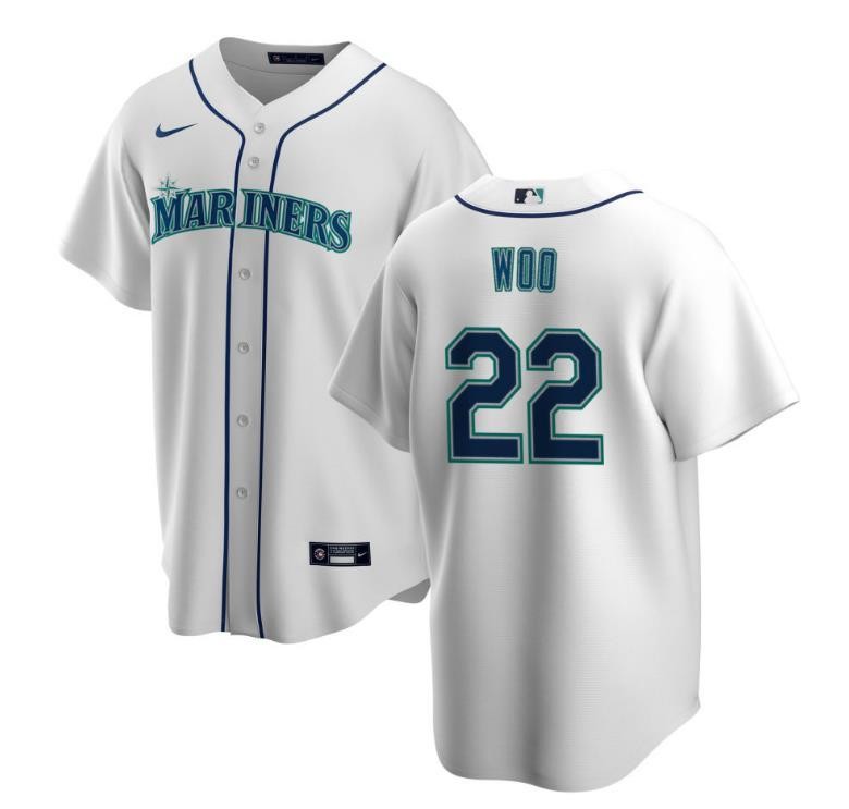 Bryan Woo Mariners Men stitched Jersey