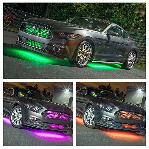 4pc Million Color Multi-Color LED Underbody Underglow Accent Lighting Kit for