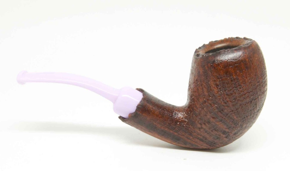 PIPEHUB - NEW! Mark Stout Bent Egg with Lavender Acrylic Stem