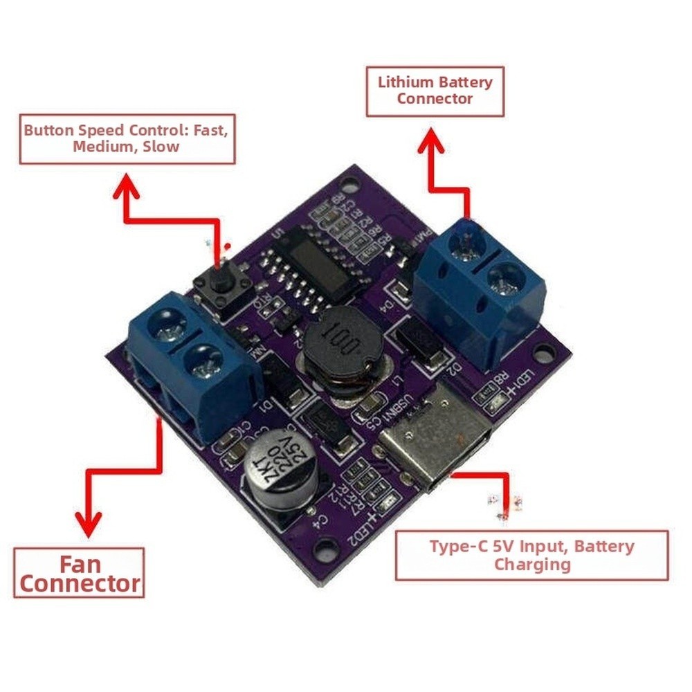 DC Brushless Fan Controller 3-Level 5V 7V 9V For PWM Signal Input