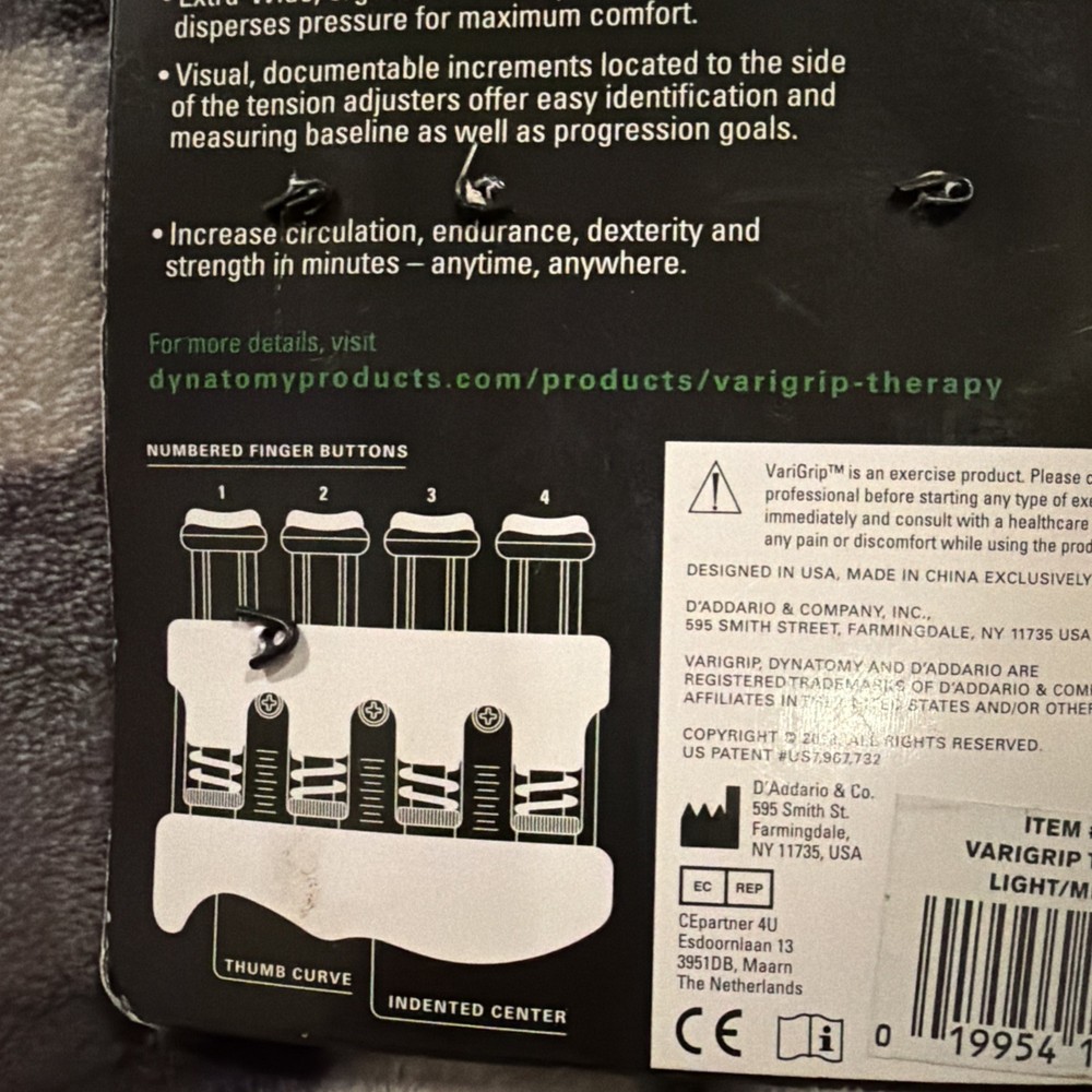 VariGrip VGL Therapy Adjustable Tension Hand Exerciser