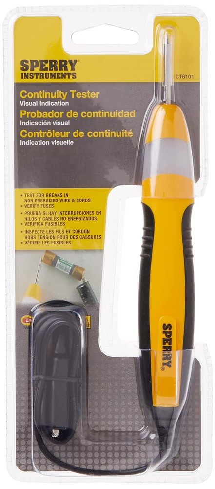 Sperry Instruments CT6101 Heavy Duty Continuity Tester, 2 Range, 36 inch lead