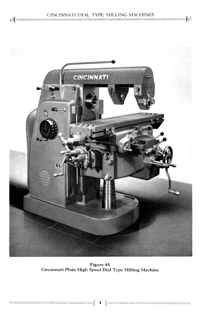 Cincinnati 2,3,4 Dial Type Horizontal-Vertical Milling Machine OM Manual 1204