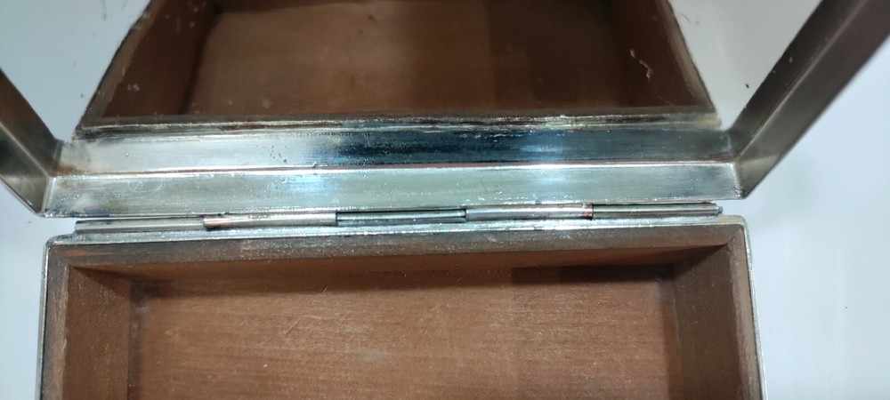 MANDALIAN MFG Co Silverplate Cigarette Box c. 1920s