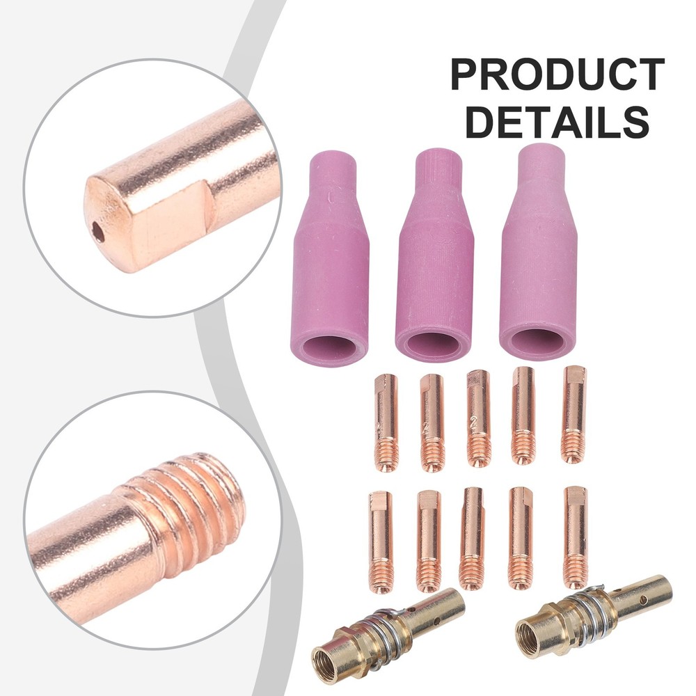 Welding Nozzle Kit 15AK Torch Tips Brass Construction Earthenware Nozzles
