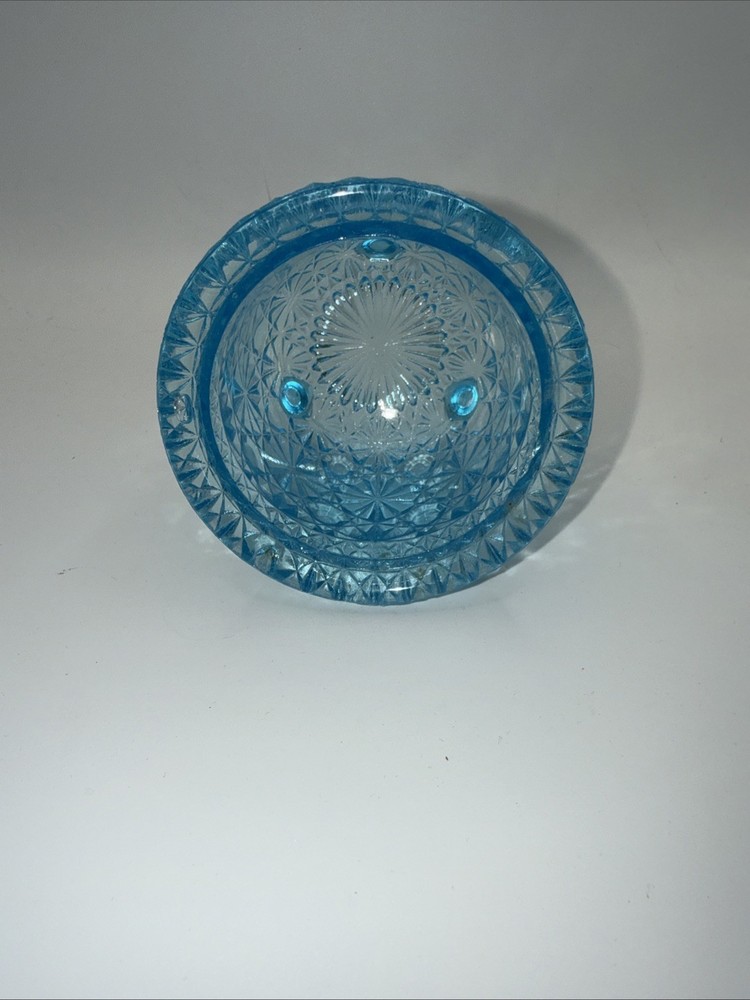 Blue Daisy and Button Footed Salt Cellar Marmalade Bowl
