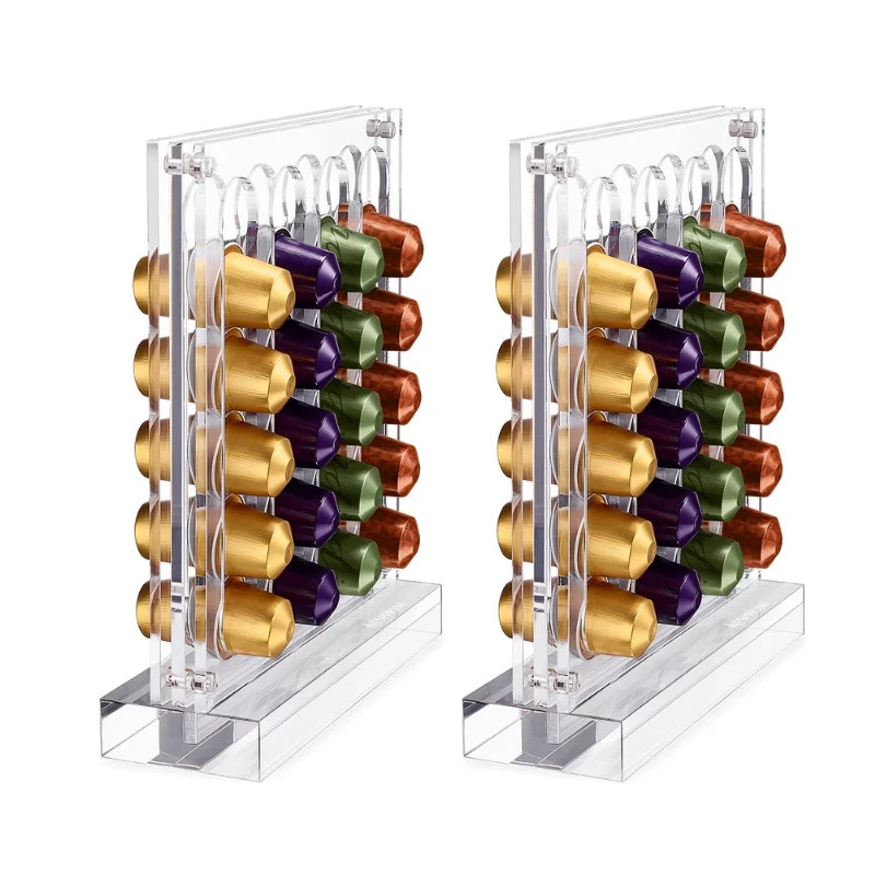 NESPRESSO Versilo Coffee Capsule Dispenser – Easy Storage & Display 2 PACK