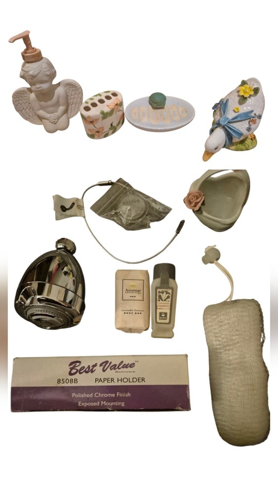 11 Assorted Home Bath Accessories And Storage Bundle For Practical Everyday Use