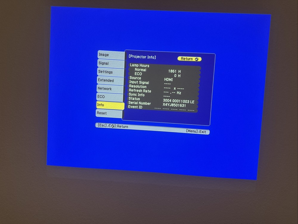 Epson PowerLite X39 LCD Projector 