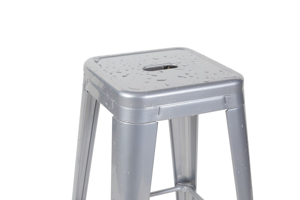 30 Inch Counter Height Stool, Backless Metal Bar Stools Set of 2, Non-Stackabl