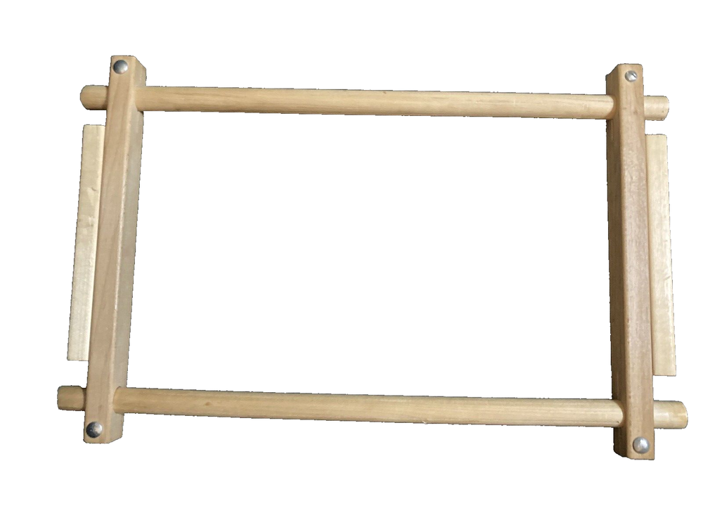 Wooden Pine Scroll Split Embroidery 14" x 9" lap frame